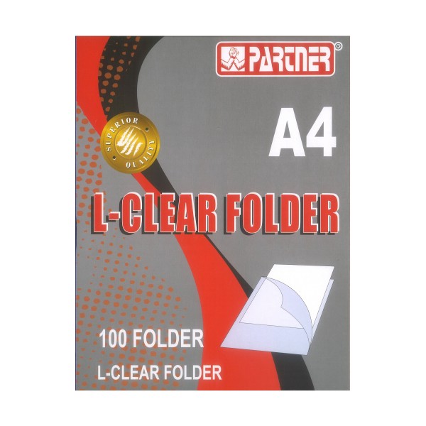 Buy Partner L Shape Folder A Pt Clear Pkt Pcs Online