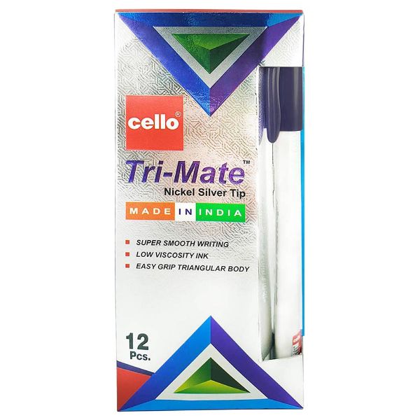 Buy Cello Trimate 1 0mm Ballpoint Pen Black Pkt 12pcs Online