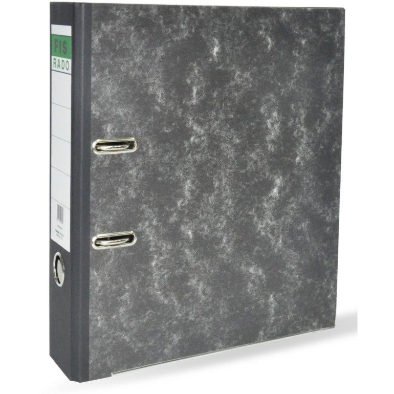 Buy FIS Rado Lever Arch Box File A4 Broad 8cm 3inch Fixed Grey Marble