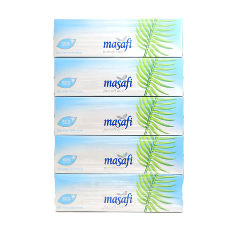 Masafi Facial Tissue Soft 150 x 2ply (Pkt/5pc)