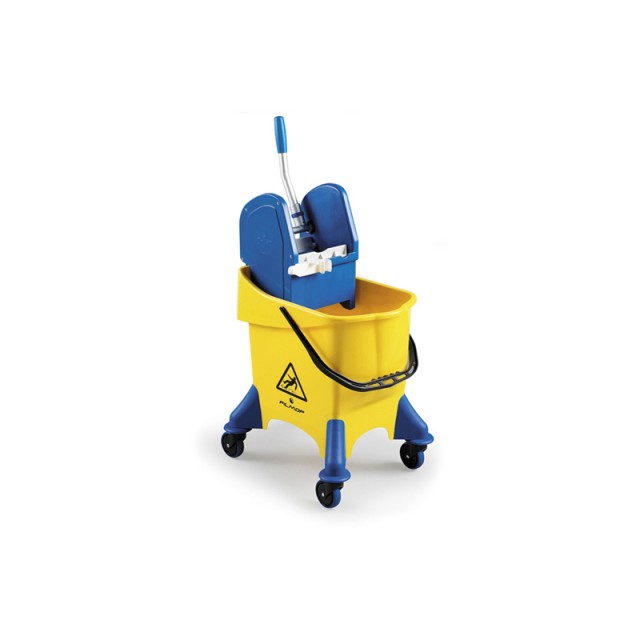 AKC BT18 30L Jumbo Single Mop Bucket with Wringer - Yellow & Blue (pc)