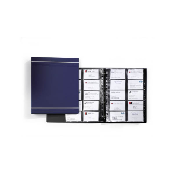 Buy Durable Visifix Business Card Ring Binder 25 Pockets Blue Line AED73 From Bayzon