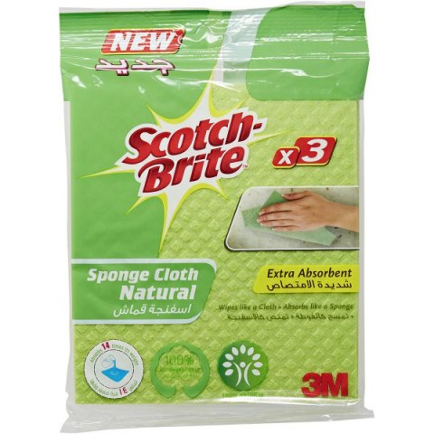  Scotch-Brite Sponge Cloth, 1 pack containing 3 packets with 2  sponge cloths each, which equals 6 sponges (Color/Pattern May vary) :  Health & Household