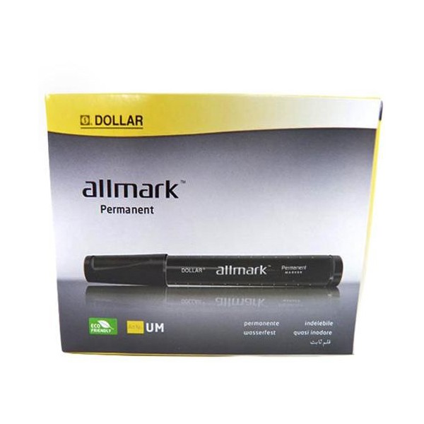 Buy Dollar Allmark Permanent Marker Bullet Tip Black (pkt/12pcs