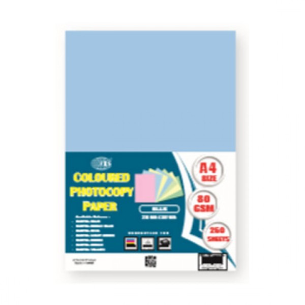 FIS Color Photocopy Paper 80gsm A4 FSPWA4250BL - Pastel Blue (pkt/250s)