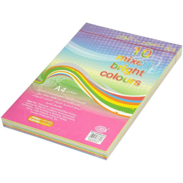 FIS Color Photocopy Paper 80gsm A4 FSPWA410C - Assorted (pkt/200s)