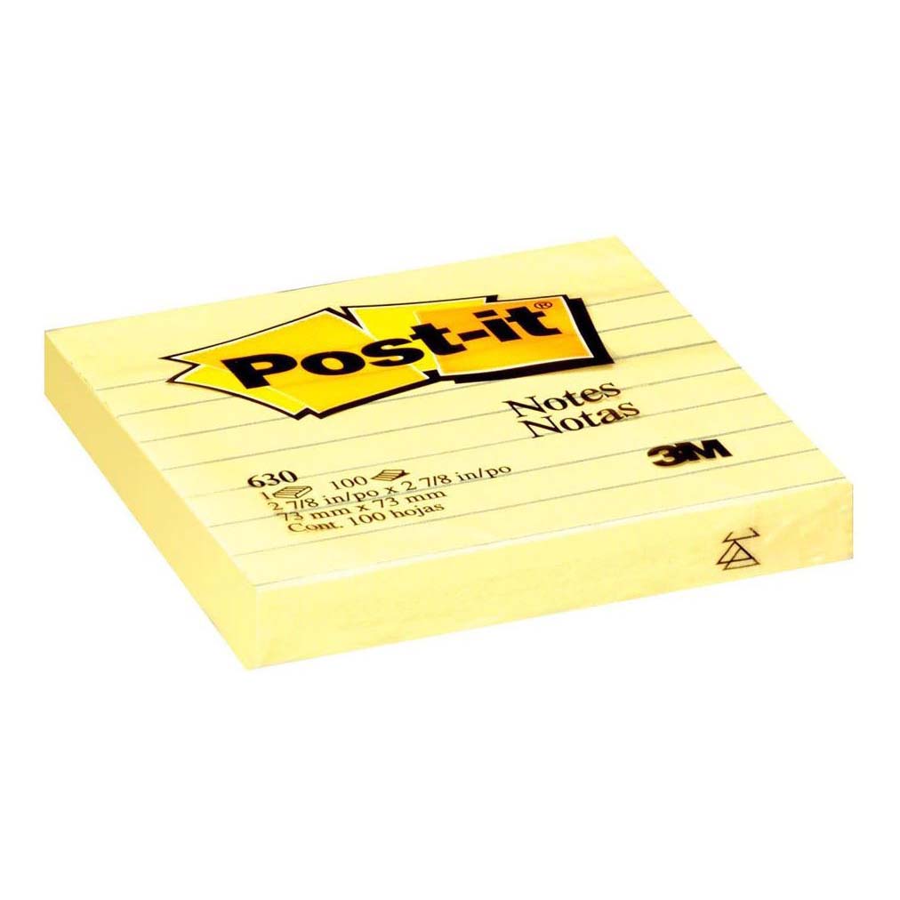 3M 630-SS Lined Post-it Notes 3in x 3in - Yellow (pc)