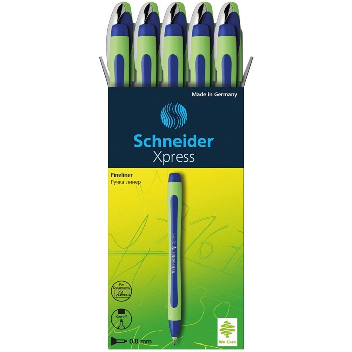 Schneider® Xpress Fineliner Porous Point Pen, Stick, Medium 0.8 mm,  Assorted Ink and Barrel Colors, 3/Pack