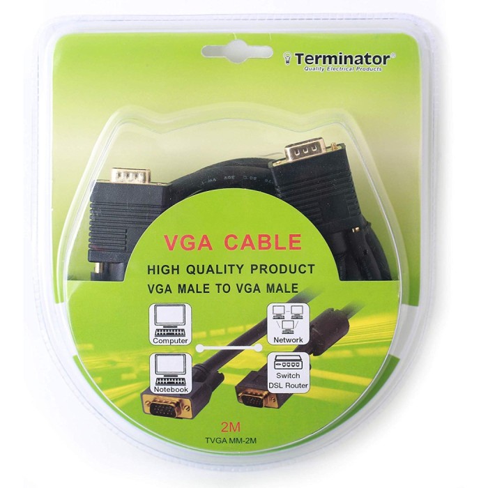 Terminator TVGA MM-2M VGA to VGA Cable (Male to Male) - 2m (pc)