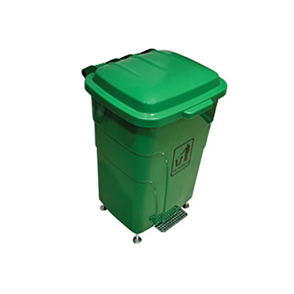 AKC GC 09 Plastic Waste Bin with Pedal 70 Liters - Green