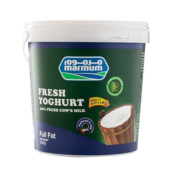 Buy Marmum Fresh Yogurt Full Fat - 2Kg Online @ AED 12.10 from Bayzon