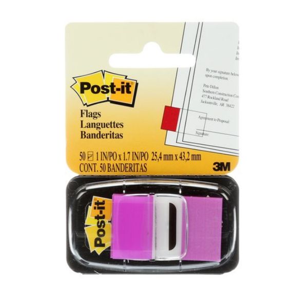 3M Post-It Flags 680-8 1 x 1.7 in - Purple (pc)