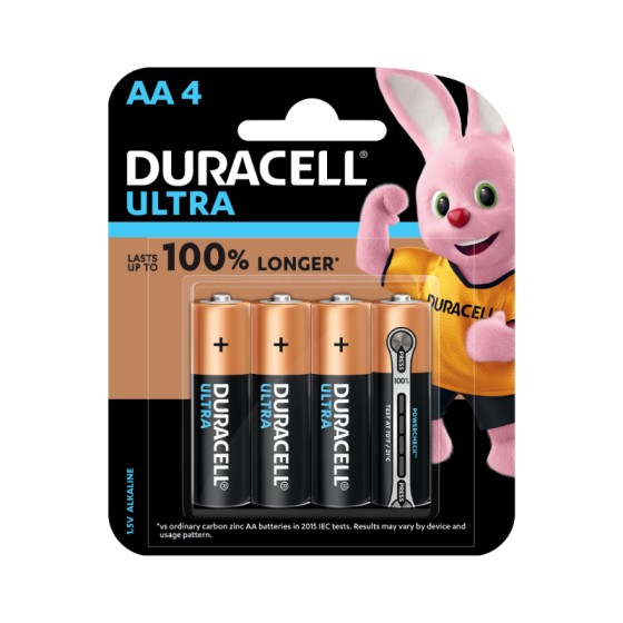 Buy Duracell Ultra AA Alkaline Batteries (pkt/4pc) Online @ AED 20 from ...