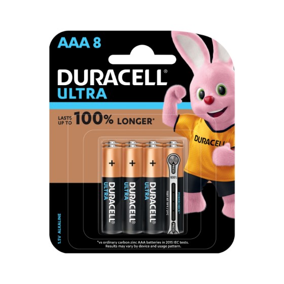 Buy Duracell Ultra AAA Alkaline Batteries (pkt/8pc) Online @ AED 36 ...