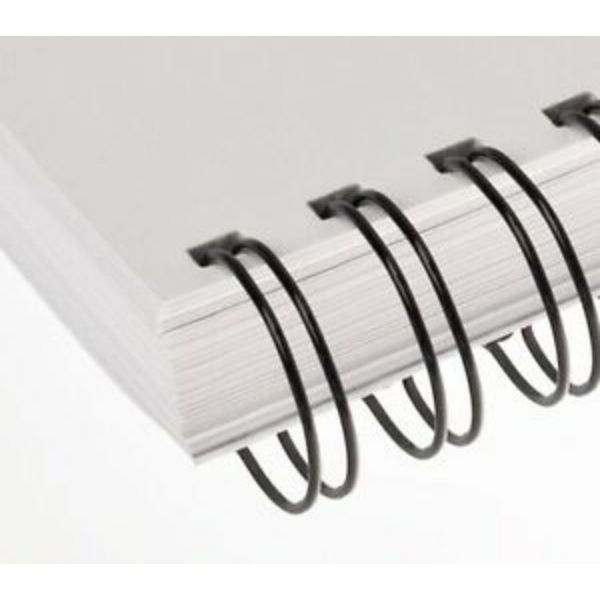 Renz Wire Binding Rings 3:1 34 Loops 5.5mm - Black (box/100pcs)