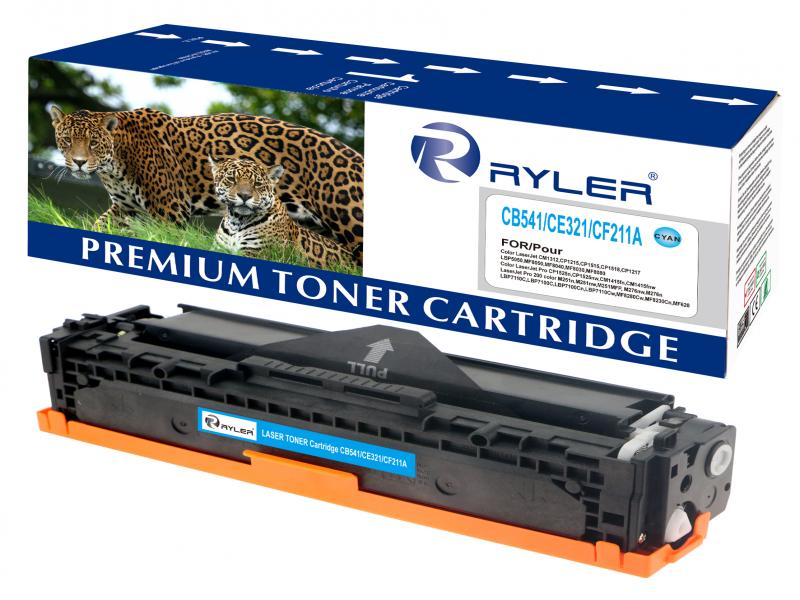 Ryler Compatible HP 125A (CB541A) / 128A (CE321A) / 131A (CF211A) Canon CRG 716 / CRG 731 Toner Cartridges - Cyan
