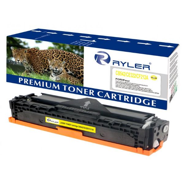 Ryler Compatible HP 125A (CB542A) / 128A (CE322A) / 131A (CF212A) Canon CRG 716 / CRG 731 Toner Cartridges - Yellow
