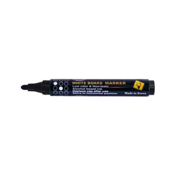 FIS Whiteboard Marker Fine/ Bullet Tip - Black (Pkt/12pc)