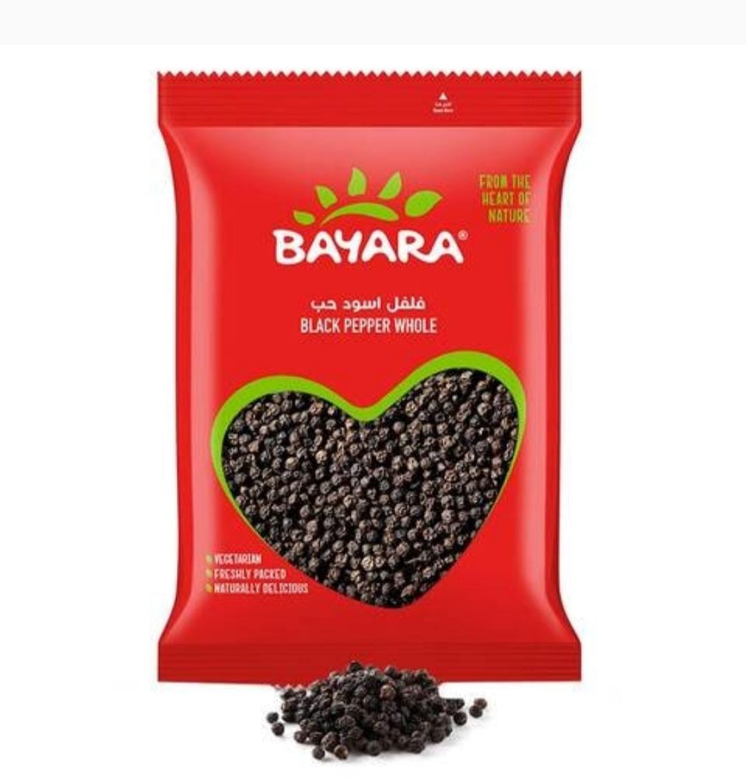 Bayara black pepper whole (pkt/200gm)