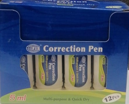 FIS FSCF12 Multi-Purpose Quick Dry Correction Pen - 5ml (box/12pcs)