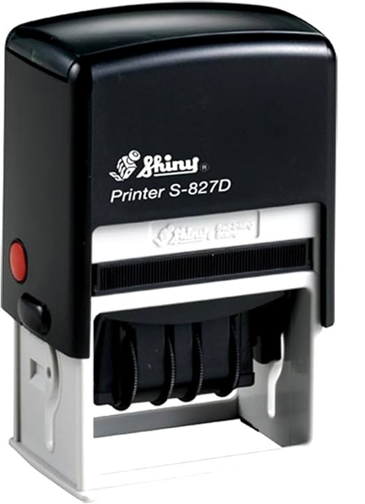 Shiny S-827D Customized Self Inking Dater Stamp 48mm x 28mm - Blue (pc)