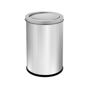 AKC SS23-20 Stainless Steel : 25WX60.5H  Swing Trash Bin - 20 Liters