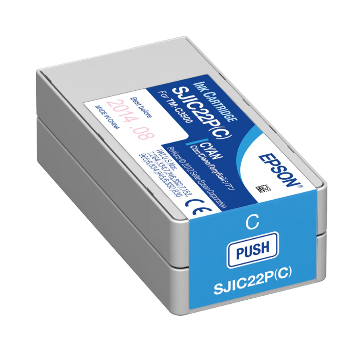 Epson TM-C3500 Ink Cartridge SJIC22P(C) - Cyan