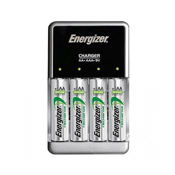 Buy Energizer Compact Charger with 4 AA NiMH Rechargeable Battery ...