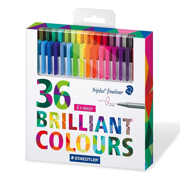 Buy Staedtler 334 Triplus Fineliner Pens (box/36pcs) Online @ AED70 from  Bayzon